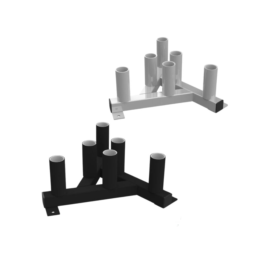 3 bar olympic barbell stand - black and white