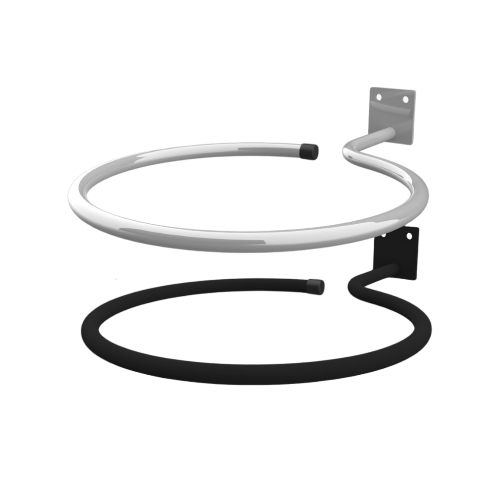 fitness ball storage ring - white and black