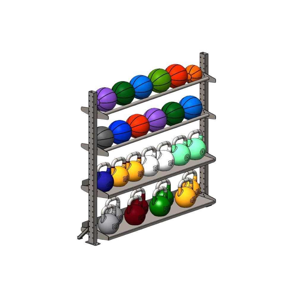 Kettlebell Storage Rack Illustrated Diagram