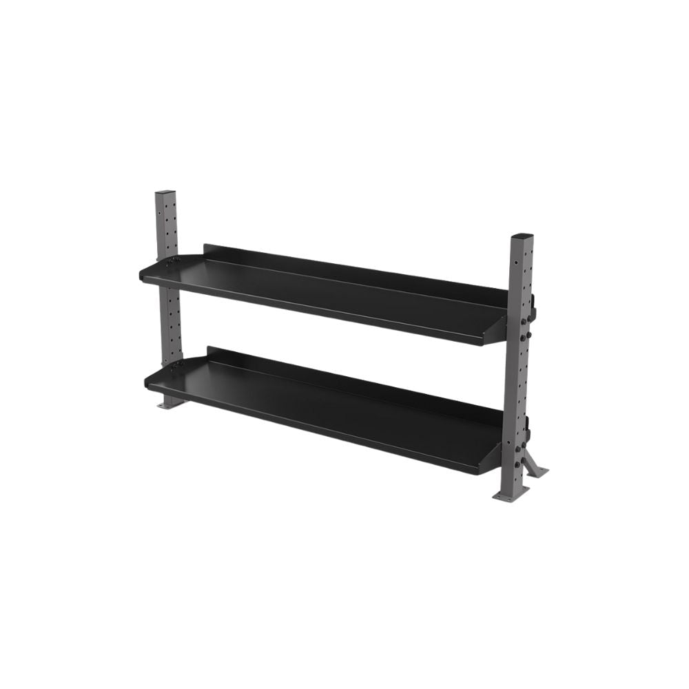 Two-Tier Kettlebell Storage Rack White Background