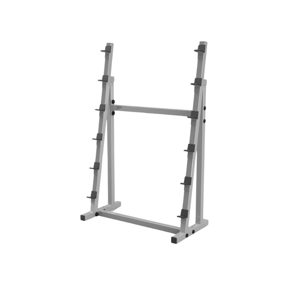 horizontal fixed barbell rack gym equipment - silver