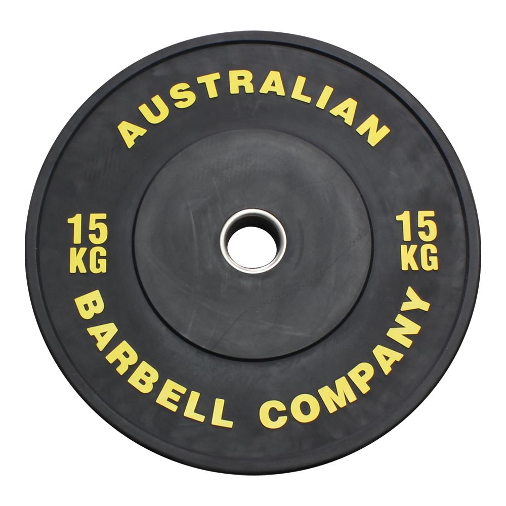 Australian barbell company plate weight - black yellow 15kg