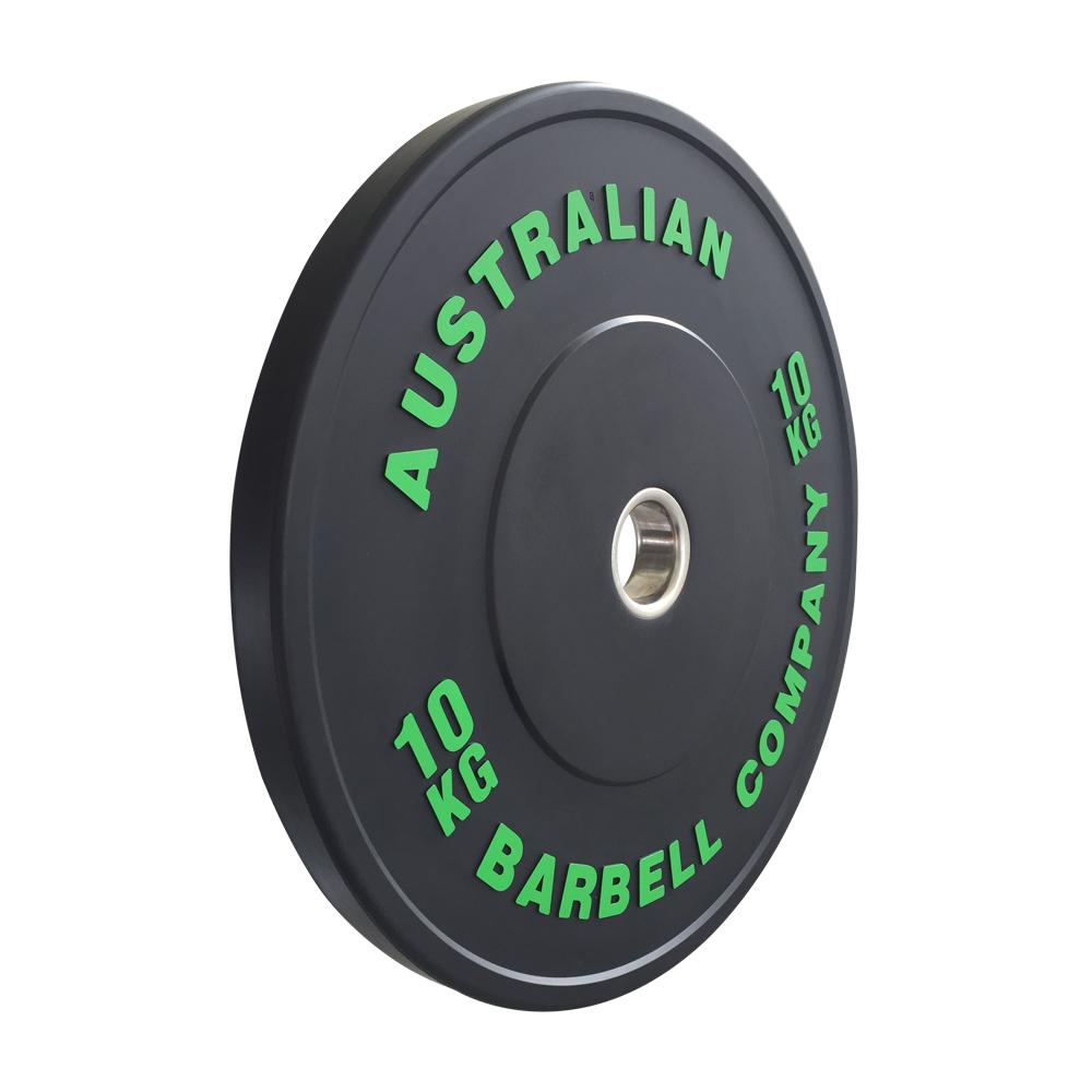 Australian barbell company plate weight - green black 10kg side