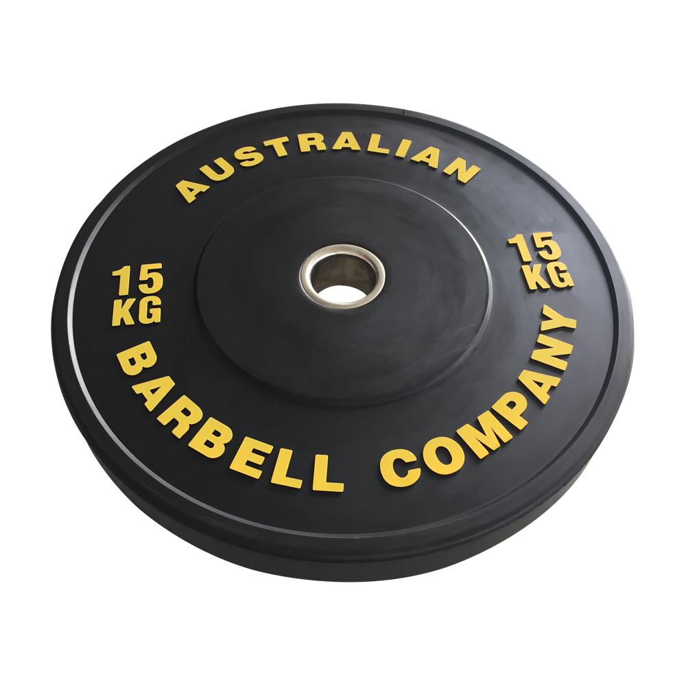 Australian barbell company plate weight - black yellow 15kg