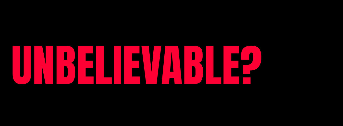 unbelieveable red on black