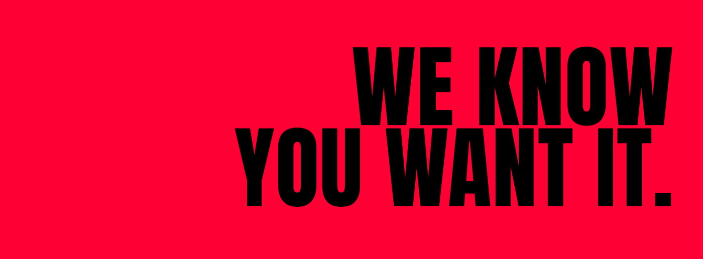 we know you want it - black on red