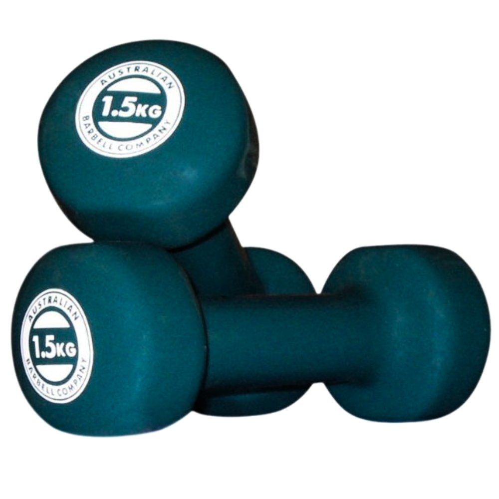 1.5kg Teal Australian Barbell Company Barbells - white background