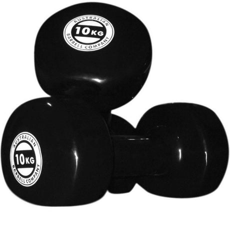 australian barbell company - dumbbells - black 10kg