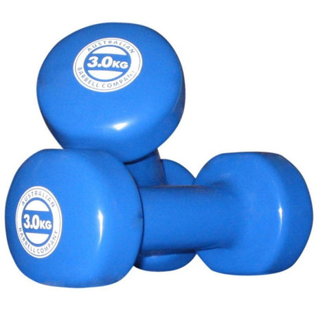 australian barbell company - dumbbells - blue 3kg