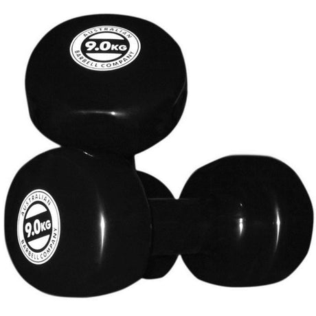 australian barbell company - dumbbells - black 9kg