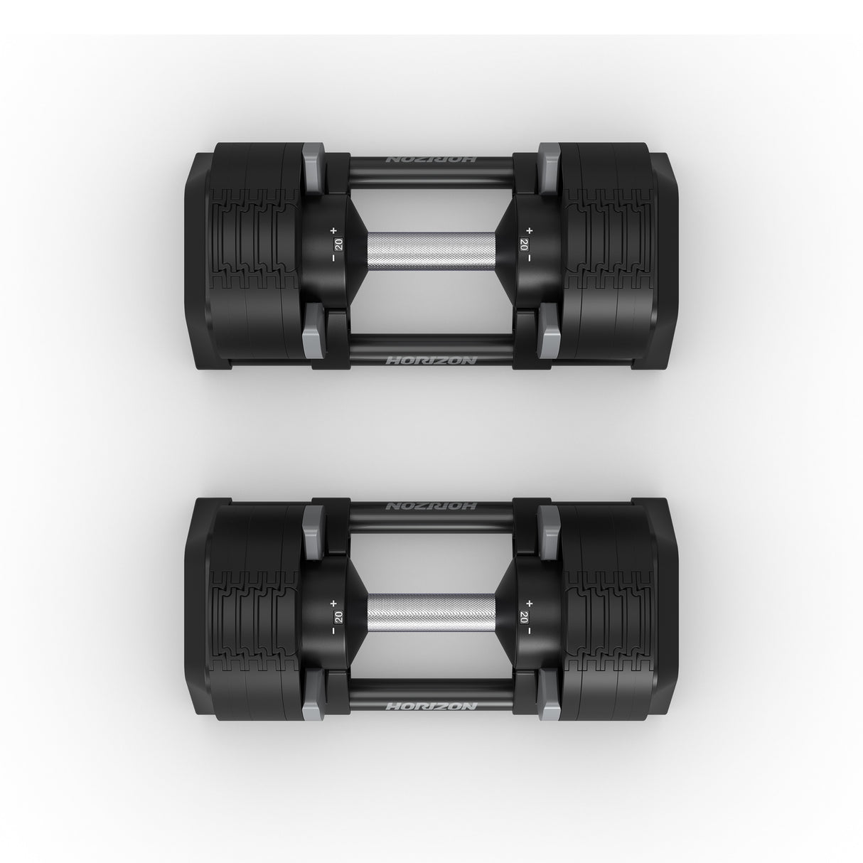 Horizon Adjustable Dumbbells in Casing - white background