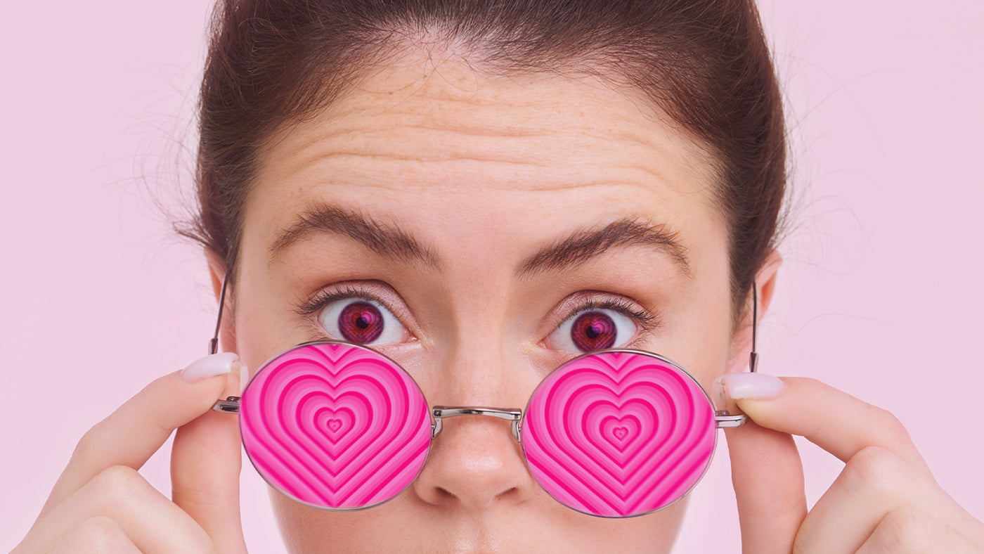 mothers day glasses creative - pink hearts