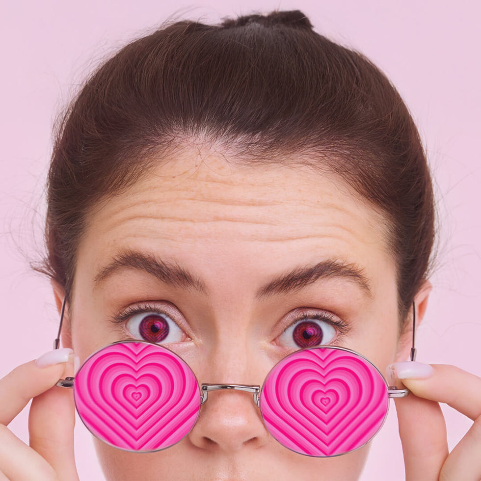 mothers day glasses creative - pink hearts