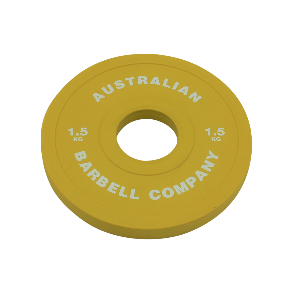 Australian barbell company plate weight - yellow 1.5kg