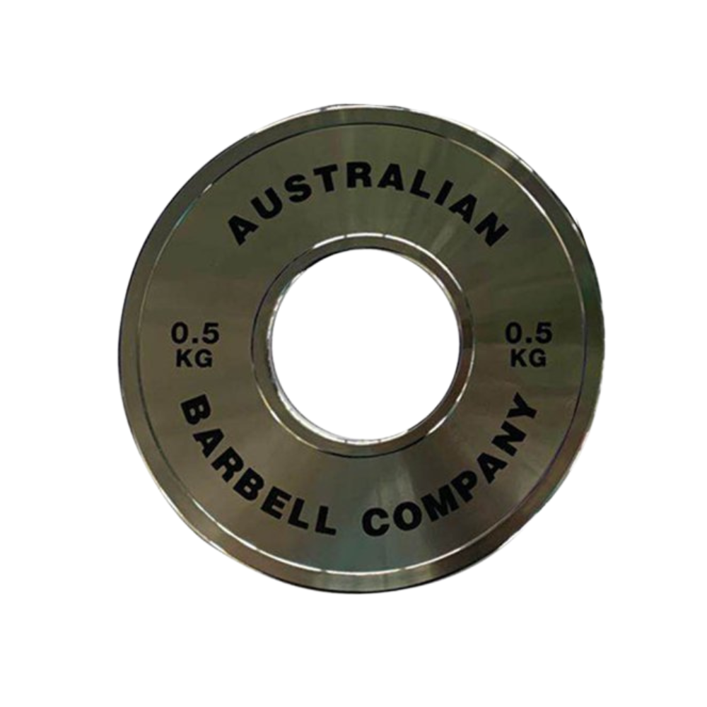 Australian barbell company plate weight - silver 0.5kg
