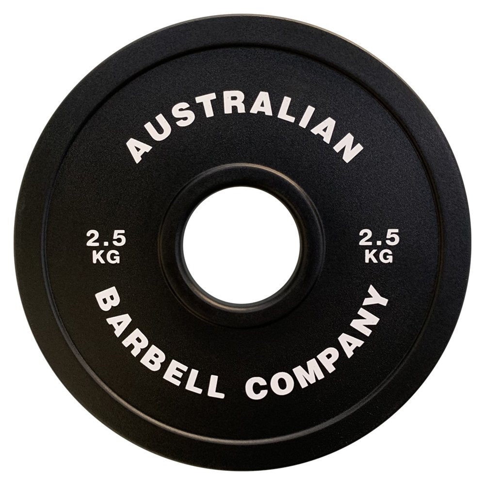 2.5g Black Weighted Plate - Australian Barbell Company