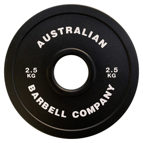 2.5g Black Weighted Plate - Australian Barbell Company