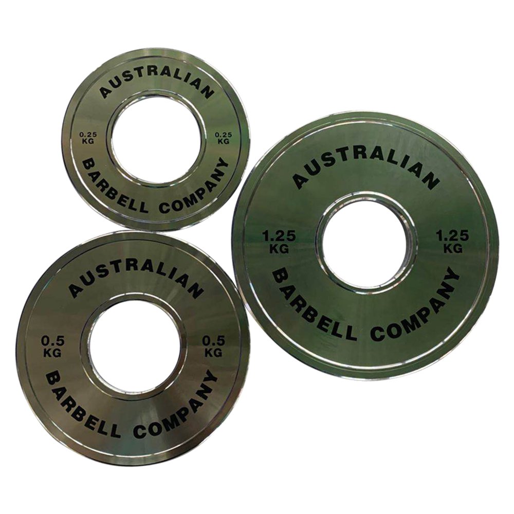 Australian barbell company plate weight - 0.25kg 0.5kg 1.25kg silver