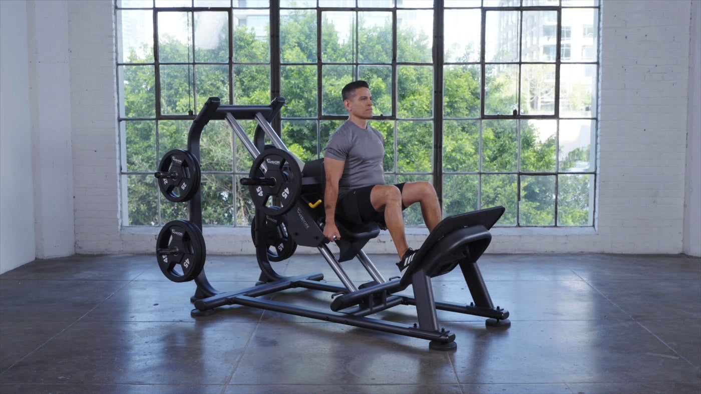 vision fitness plate loaded movements - hack squat