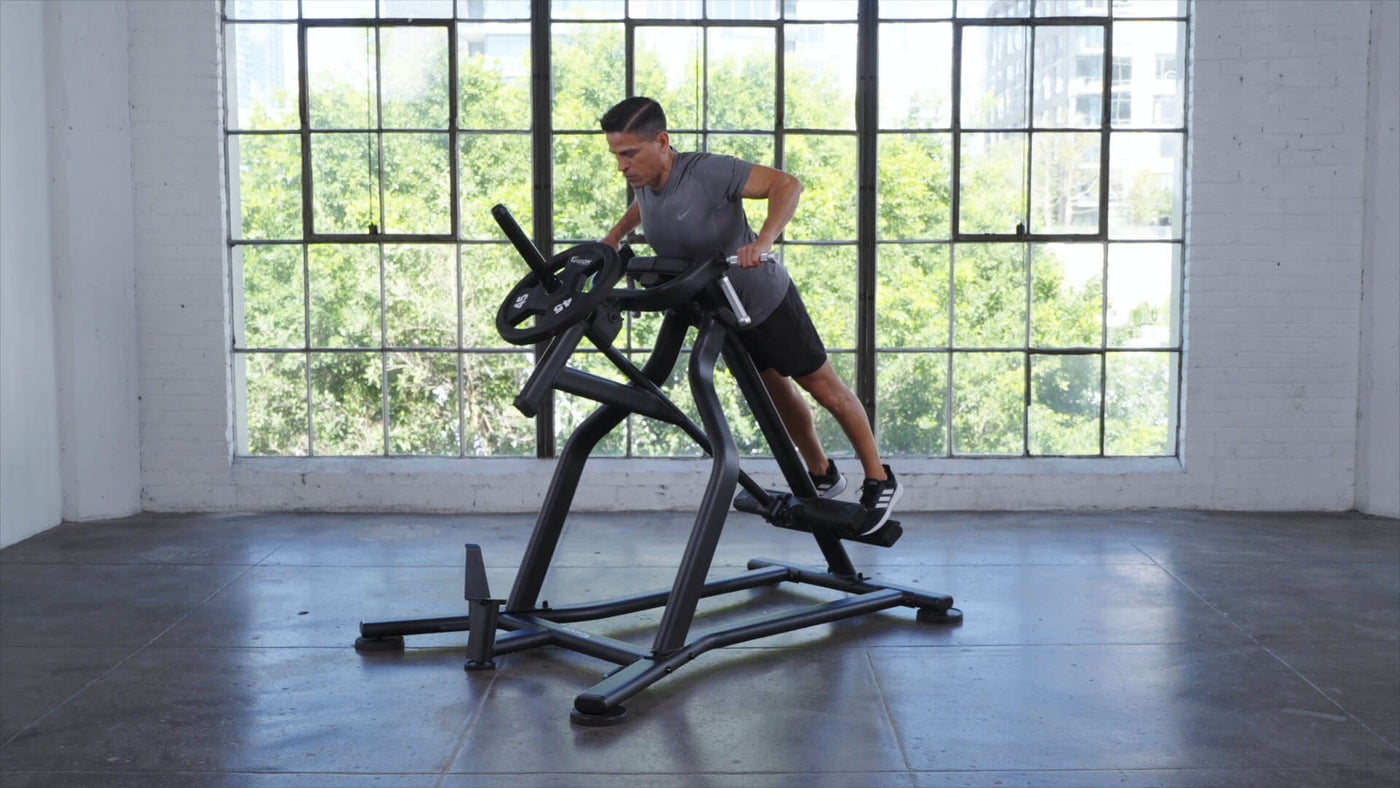 vision fitness plate loaded movements - incline lever row