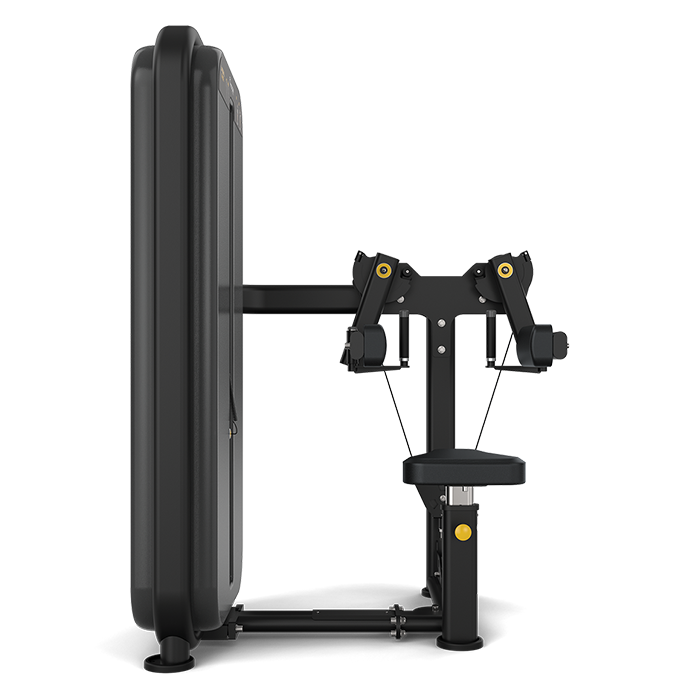 Vision Fitness VST600-S21 Lateral Raise Machine - black - transparent background - front view