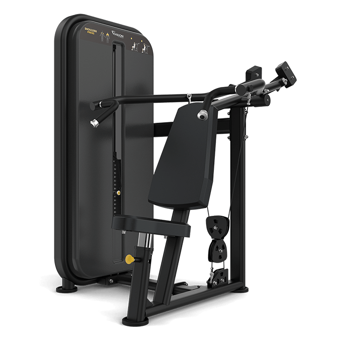 vision fitness pin loaded strength equipment - shoulder press