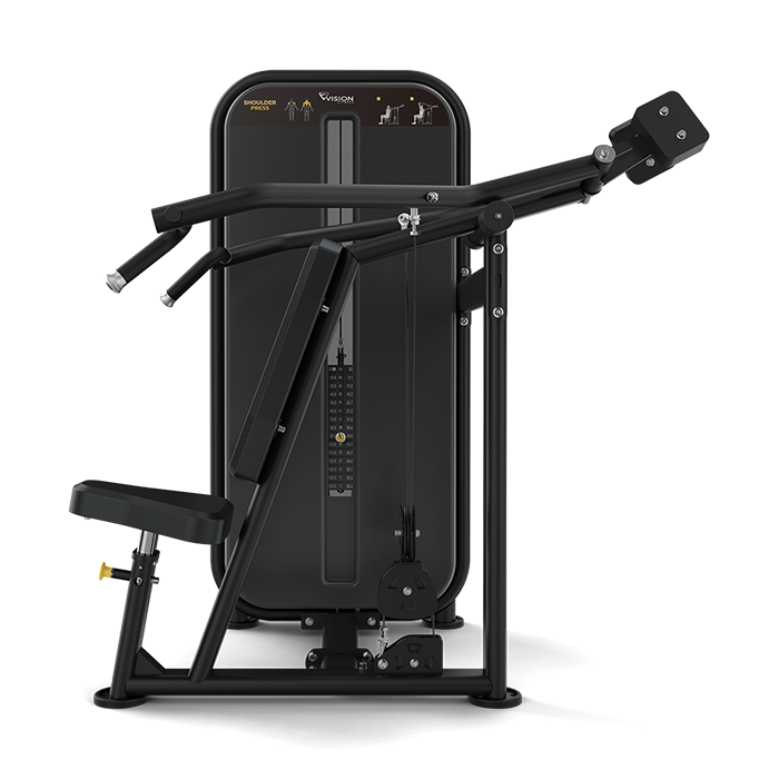vision fitness pin loaded strength equipment - shoulder press
