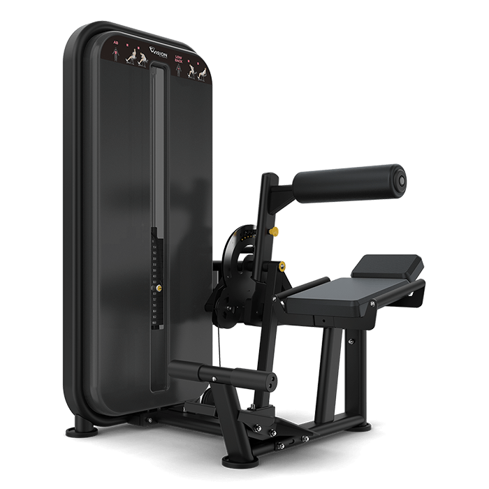 Vision Ab Low Back Pin Loaded Machine - transparent background