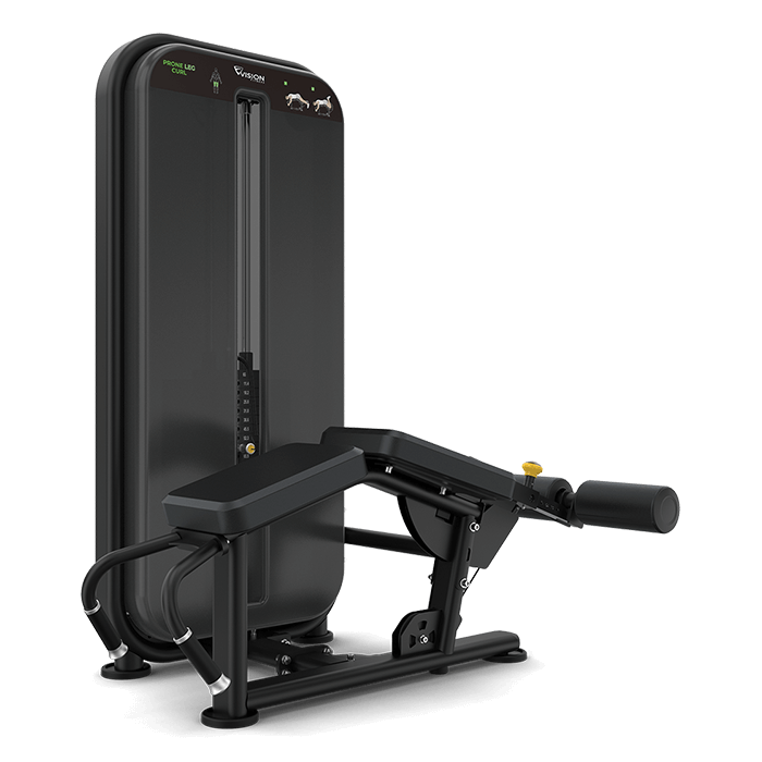 Vision Fitness Prone Leg Curl - transparent background