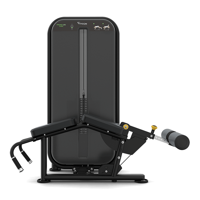 Vision Fitness Prone Leg Curl - transparent background