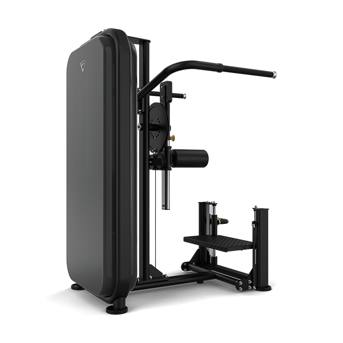 Vision Fitness Rotary Hip Machine - Transparent Background - Left Side, Behind