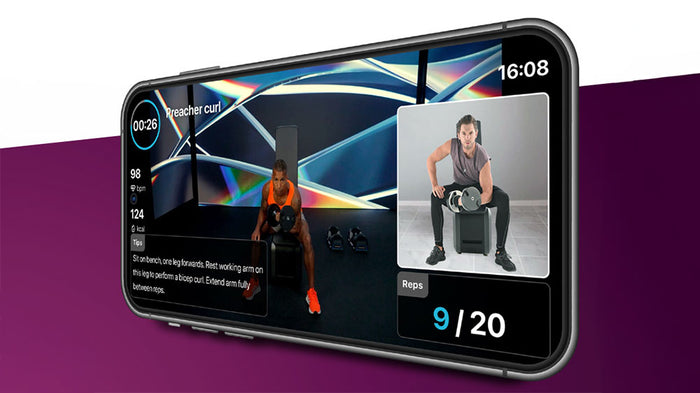 ATZONE connected on Iphone - preacher curl tutorial details