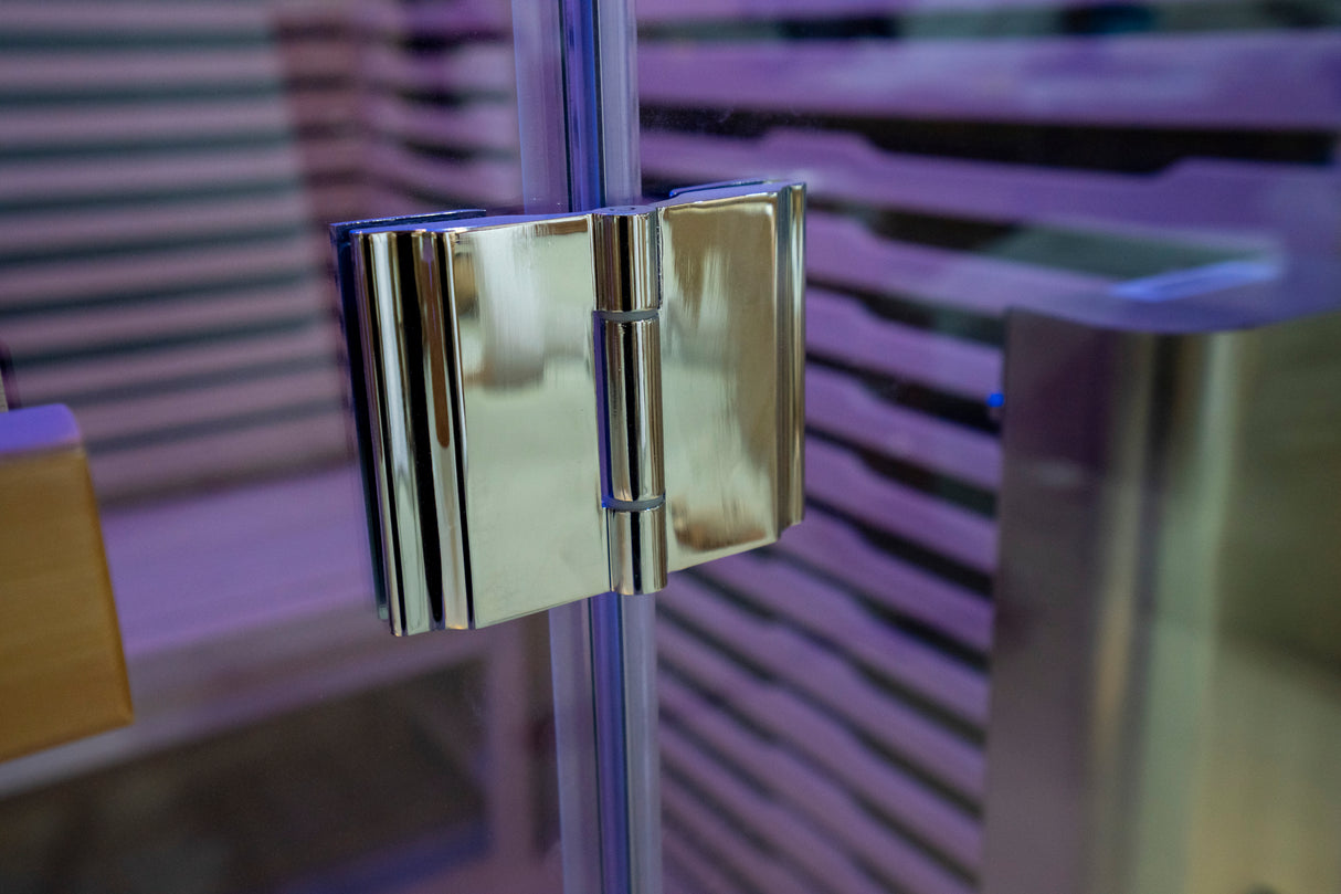 chill bunny indoor sauna door handle detail