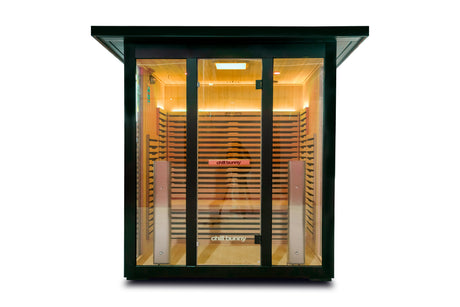 chill bunny outdoor sauna - front