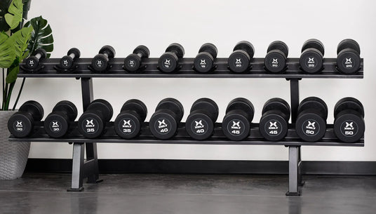 dumbbell rack with 10 pairs