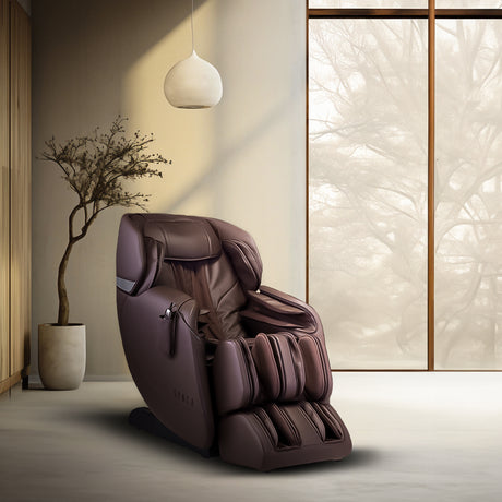 synca brown hisho massage chair - lifestyle image