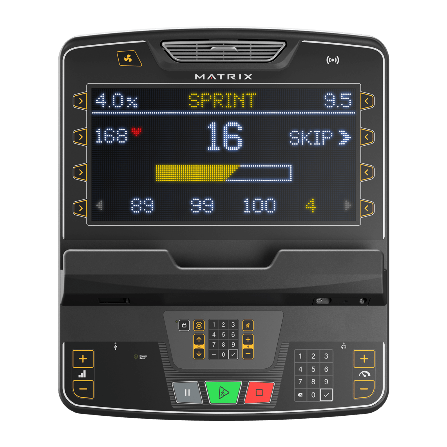 Matrix Treadmill Premium LED Console - Front Detail