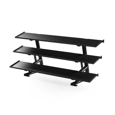 Black 3-Tier Kettlebell Rack Transparent Background
