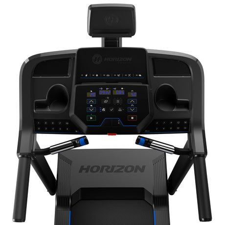 horizon 5.0AT treadmill - product - white background - console detail 