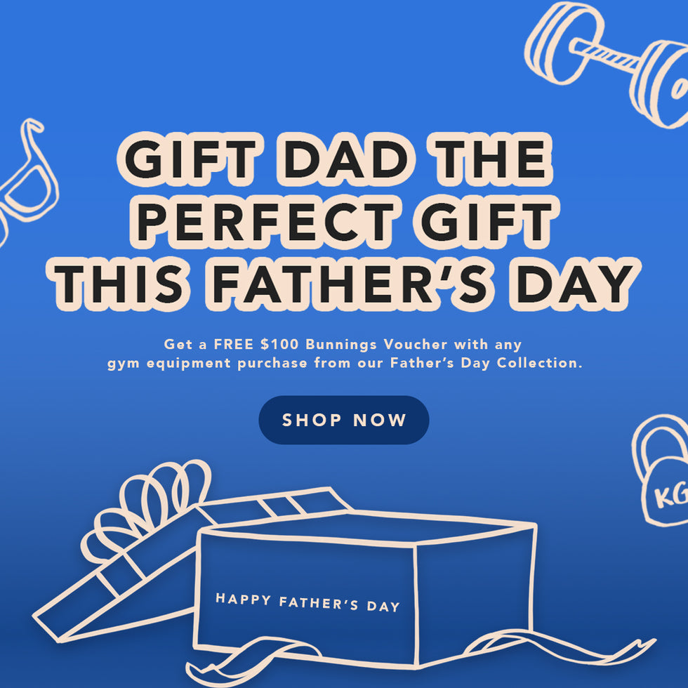 fathers day 2025 hero banner - gift dad the perfect gift this fathers day - square - blue bg 
