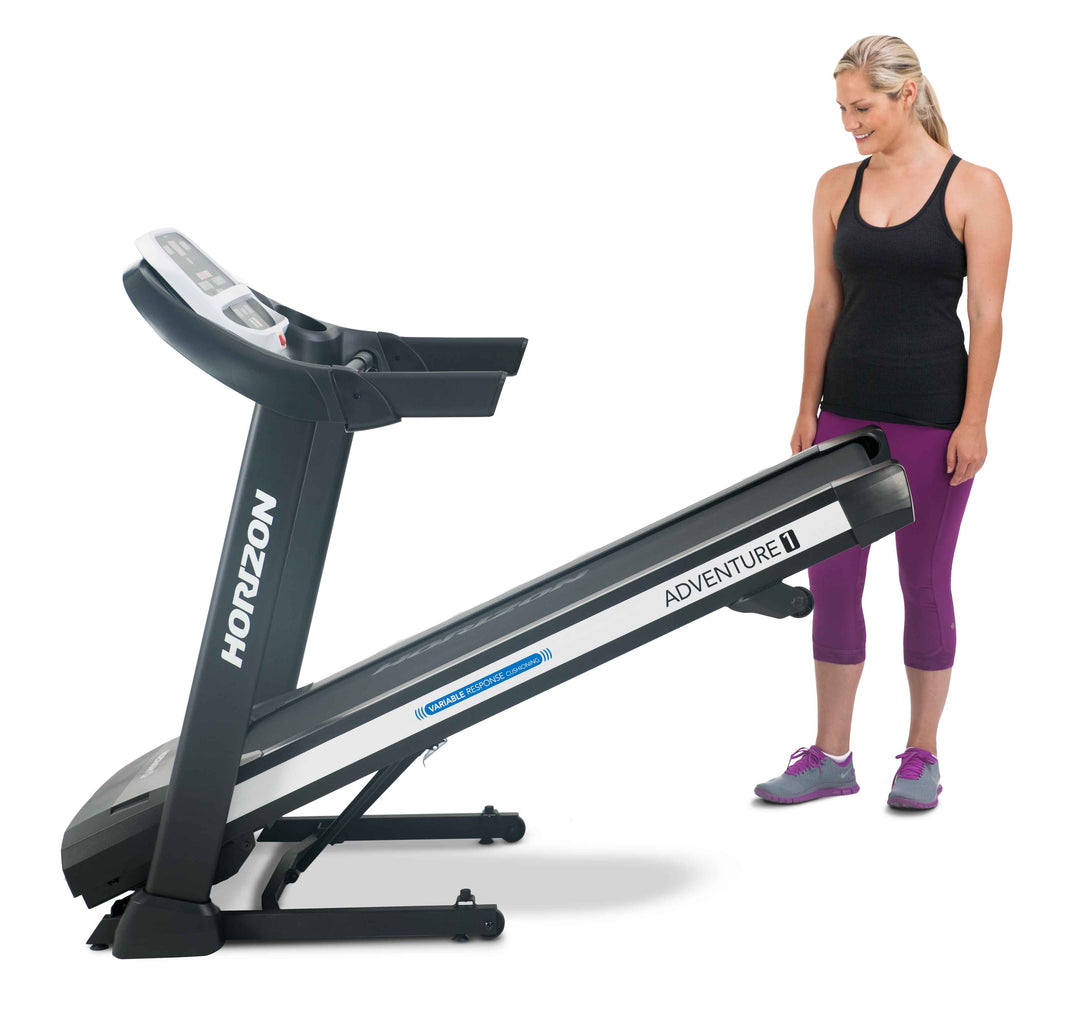 Horizon Adventure 1 Treadmill & Horizon GR3 Indoor Cycle with (LCD Console) Cardio Bundle