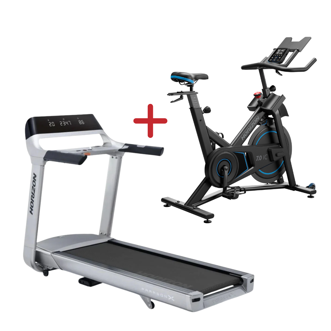 Horizon Paragon X Treadmill + Horizon 7.0IC Indoor Cycle EOFY Bundle