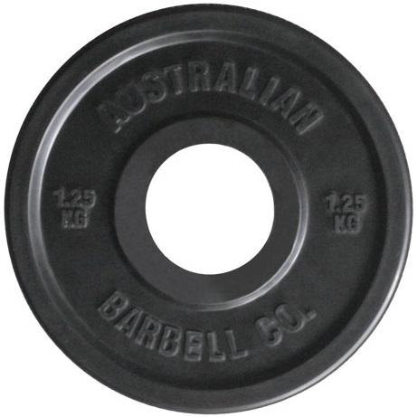 Rubber Olympic Grip Plates Black 1.25kg (Demo)