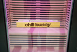 chill bunny outdoor sauna logo glass door detail - vertical 