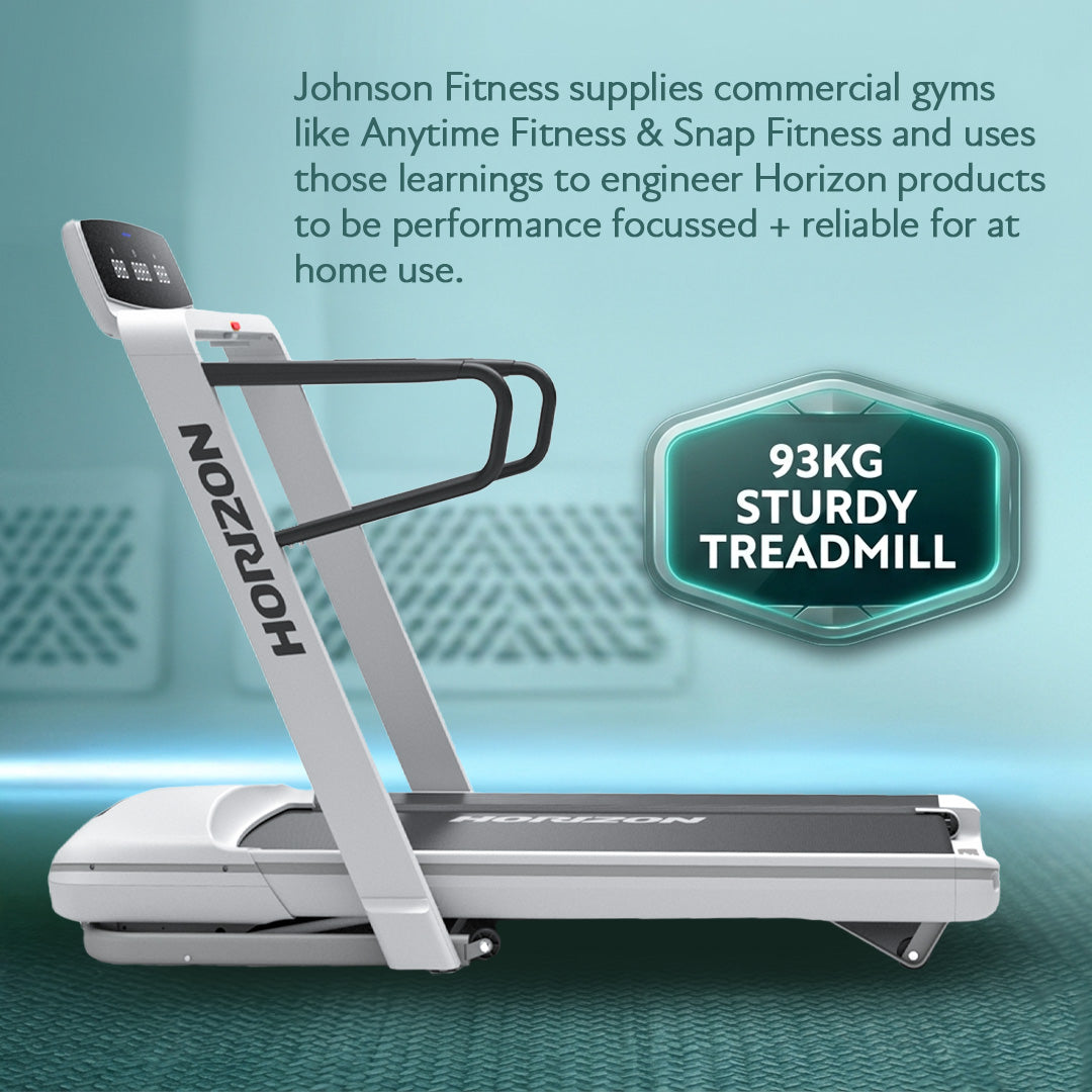 Horizon Omega Z Treadmill Grey | Johnson Fitness Australia