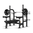 matrix olympic flat bench with safety arms 
