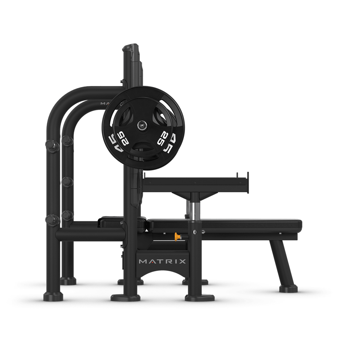 matrix olympic flat bench with safety arms 