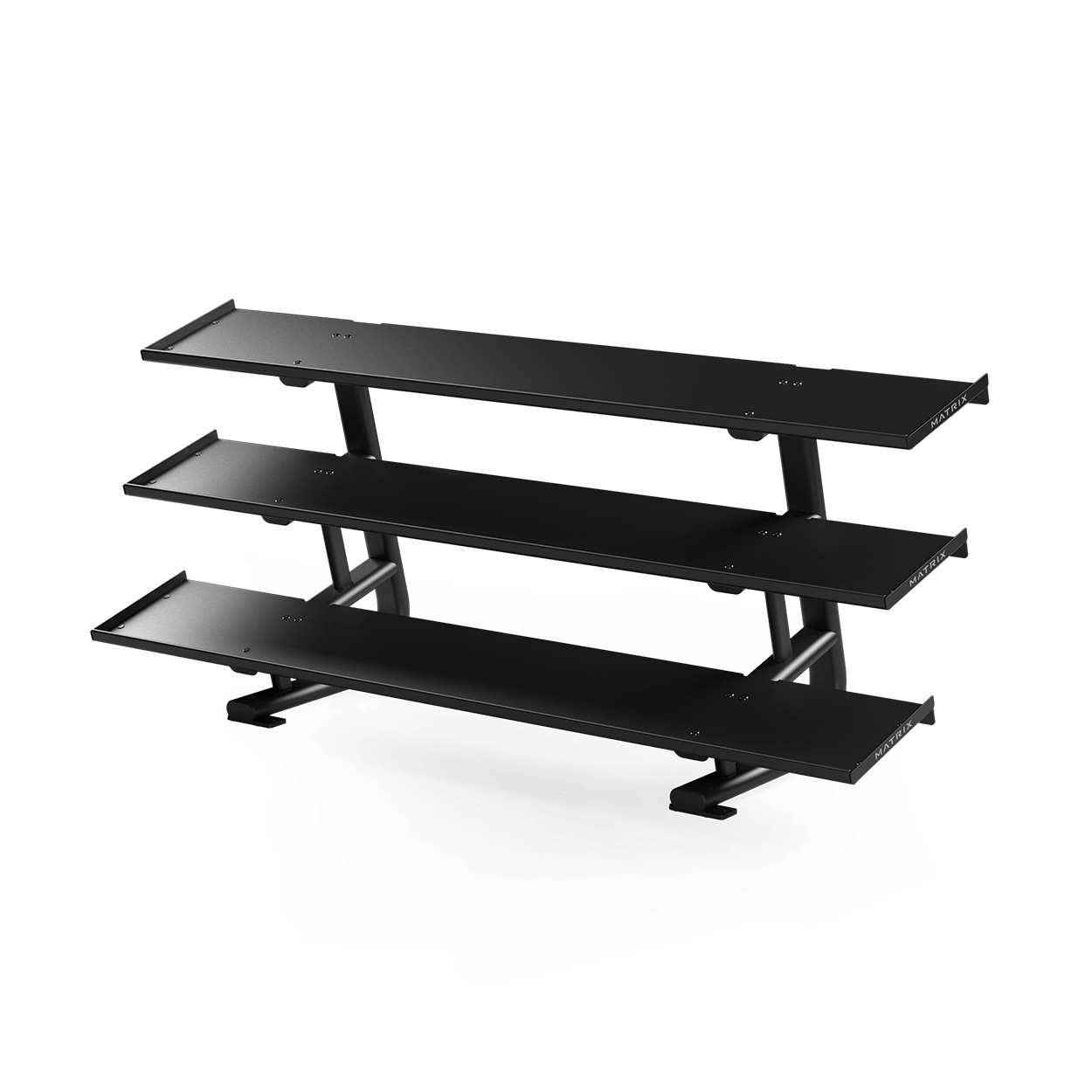 Matrix Magnum 3-Tier Flat-Tray Dumbbell Rack (231 Cm / 91