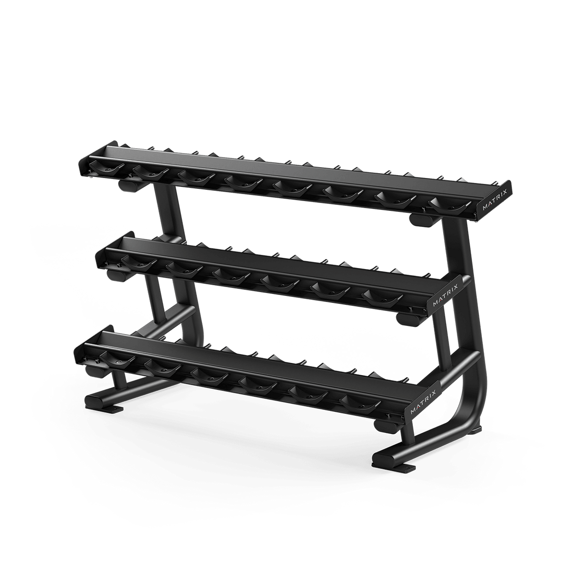 Matrix Magnum 10-Pair Studio Pro-Style Dumbbell Rack – Johnson Fitness ...